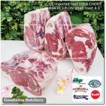 Beef Ribeye lip-on USDA CHOICE frozen whole cut +/- 8kg price/kg brand CREEKSTONE - PREORDER 2-3 days notice (Scotch-Fillet / Cube-Roll)